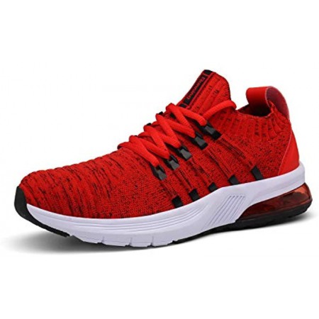 Men Sport Trail Running Shoes Red Black