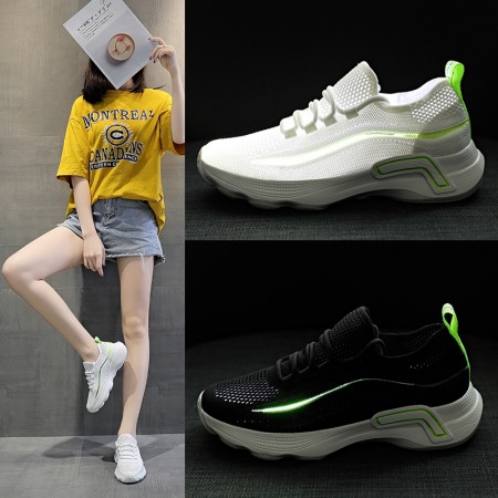 New Net Shoes Women's Flat-Bottom Breathable Fashion Casual Shoes Simple Flying Woven Shoes