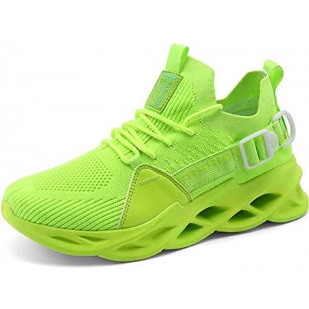 Mens Running Walking Gym Athletic Tennis Blade Shoes Fashion Breathable Sneakers Green